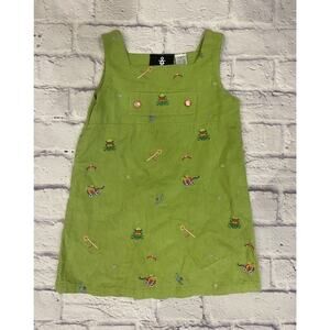 Michael Simon Girl’s 6 Corduroy Cinderella Fairytale Dress Jumper Green Princess